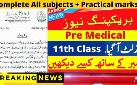 HSC Part 1 Pre-Medical Result 2025 Announced by BIEK Karachi – Check By Roll Number